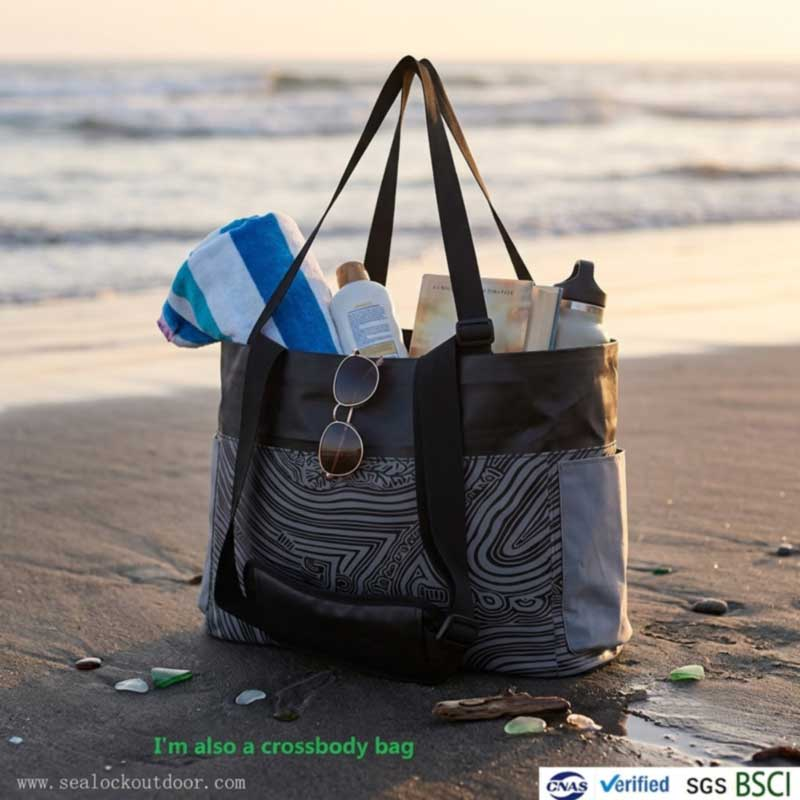 Tas Tote Pantai Tahan Air Kustom untuk Label Pribadi