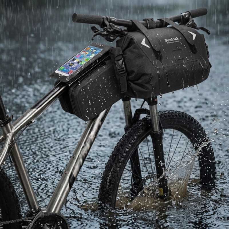 Tas Sepeda Tahan Air — RF Welded, IPX6 | OEM, MOQ 200